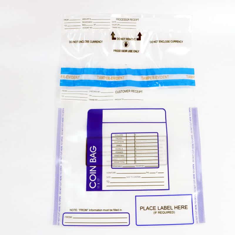 Heavy Clear Tamper Evident Coin Security Deposit Bags with Handle (2)