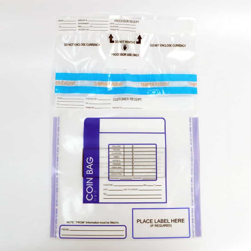 Heavy Clear Tamper Evident Coin Security Deposit Bags with Handle (6)