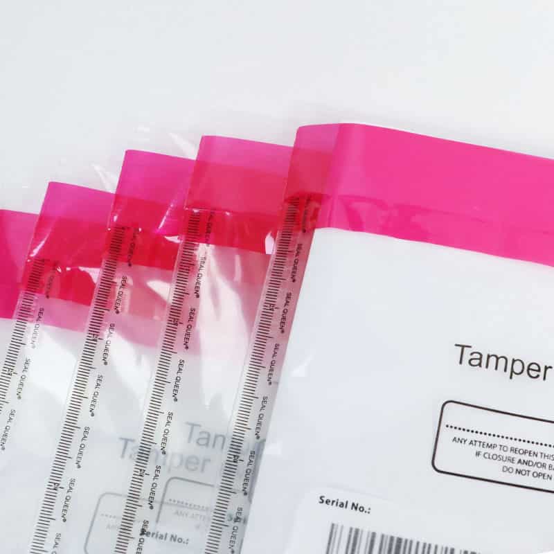 Transparent custom size tamper evident self-seal plastic security bag (5)